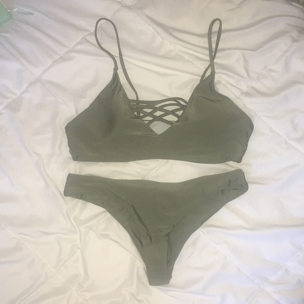 Olive green bikini